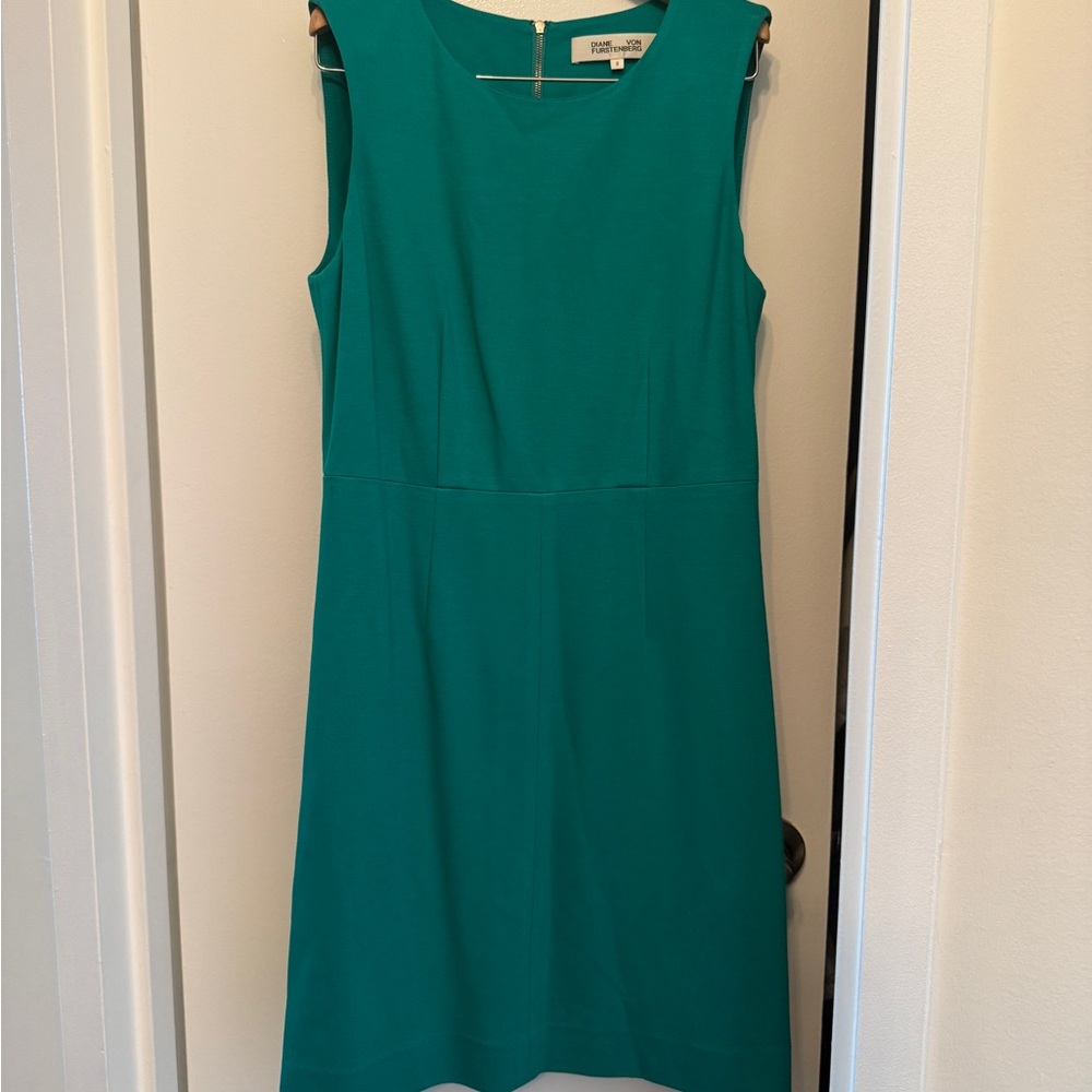 Sleeveless DVF Teal Dress